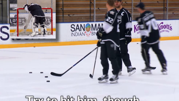 L.A. Kings absolutely destroy Ellen Show producer who starts to chirp them in practice