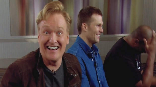 Conan O'Brien, Tom Brady and Dwight Freeney