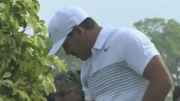 Brooks Koepka snapped his driver in half after a poor shot at the Honda Classic.