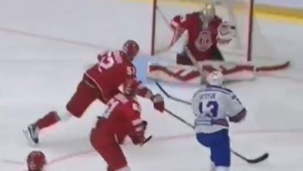 St. Petersburg SKA forward scored an incredible backhand goal during a KHL playoff game.
