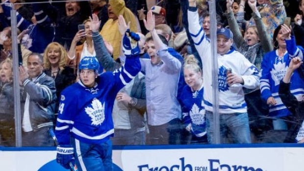 Auston Matthews capped off a 5-3 win that propelled the Toronto Maple Leafs into the playoffs.