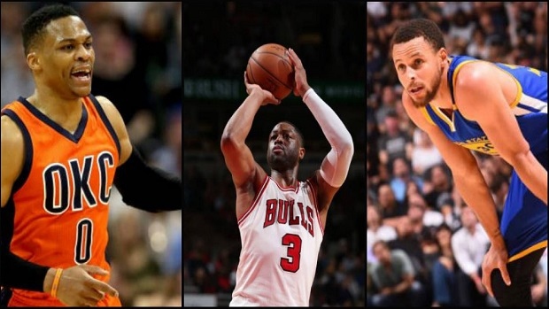 Russell Westbrook, Dwyane Wade & Steph Curry