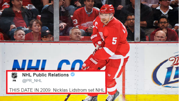 Nicklas Lidstrom during a 2011 playoff game.