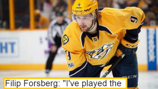 Filip Forsberg during Game 3 of the Western Conference Semi-Final