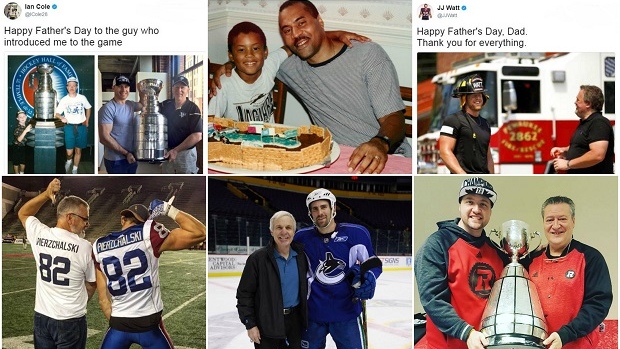 Athletes celebrate Father's Day