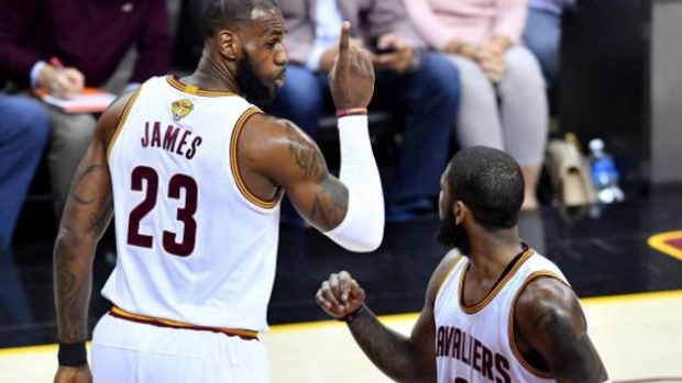  LeBron James and Kyrie Irving during Game 4 of the 2017 NBA Finals