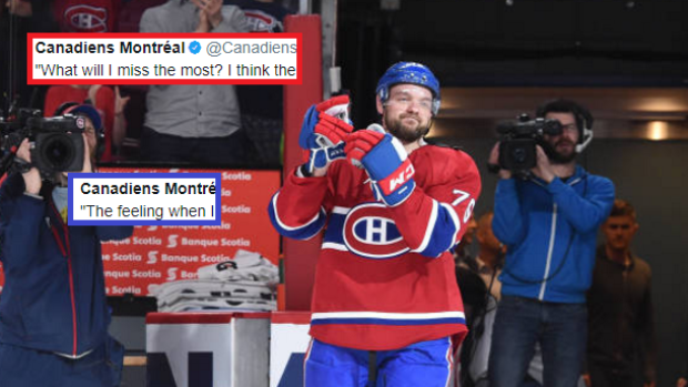 Andrei Markov is named the game's first star after a game against the Ottawa Senators.
