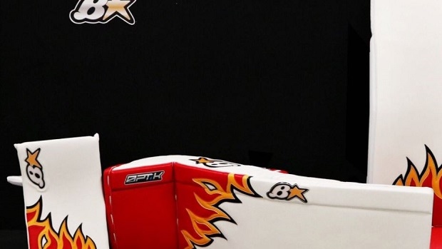 Eddie Lack Calgary Flames pads