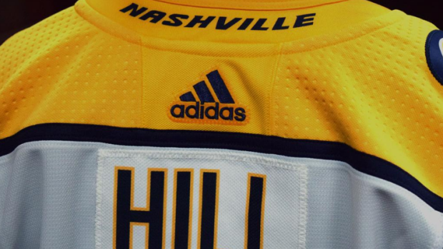 Faith Hill and Tim McGraw unveiled the Nashville Predators' new Adidas road uniform tonight.