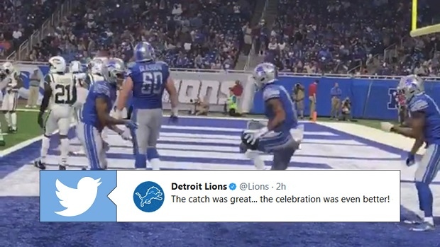 Detroit Lions touchdown celebration