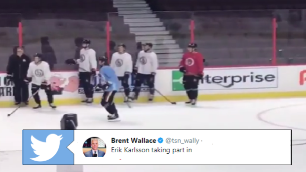 Erik Karlsson during the Ottawa Senators' September 23 morning skate.