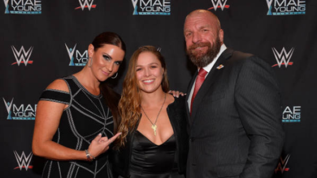 Triple-H, Stephanie McMahon and Ronda Rousey