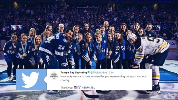 U.S women's hockey team drops the puck in Tampa Bay