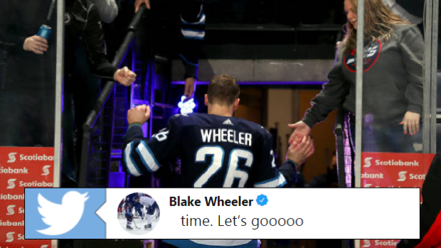 Winnipeg Jets captain Blake Wheeler.