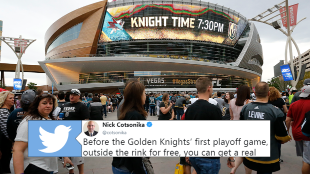 Golden Knights fans lining up for free tattoos during playoffs is peak Vegas