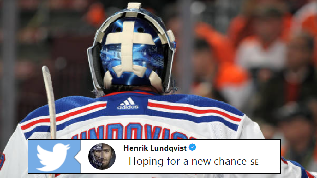 New York Rangers goaltender Henrik Lundqvist.