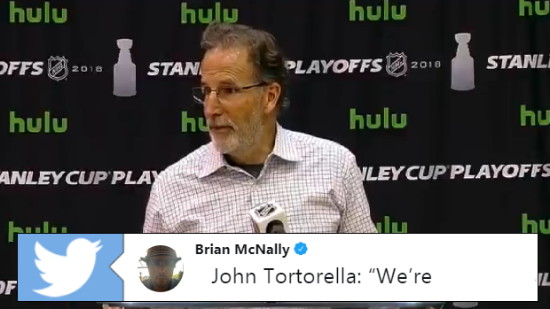 Columbus Blue Jackets head coach John Tortorella addresses the media following Game 5.