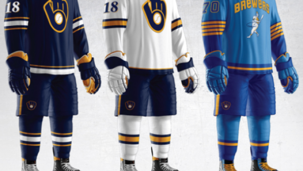 These Milwaukee Brewers hockey concept 