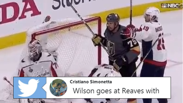 Ryan Reaves hits Tom Wilson in the Face.
