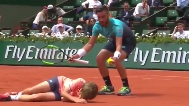 French Open Ball Boy Collision