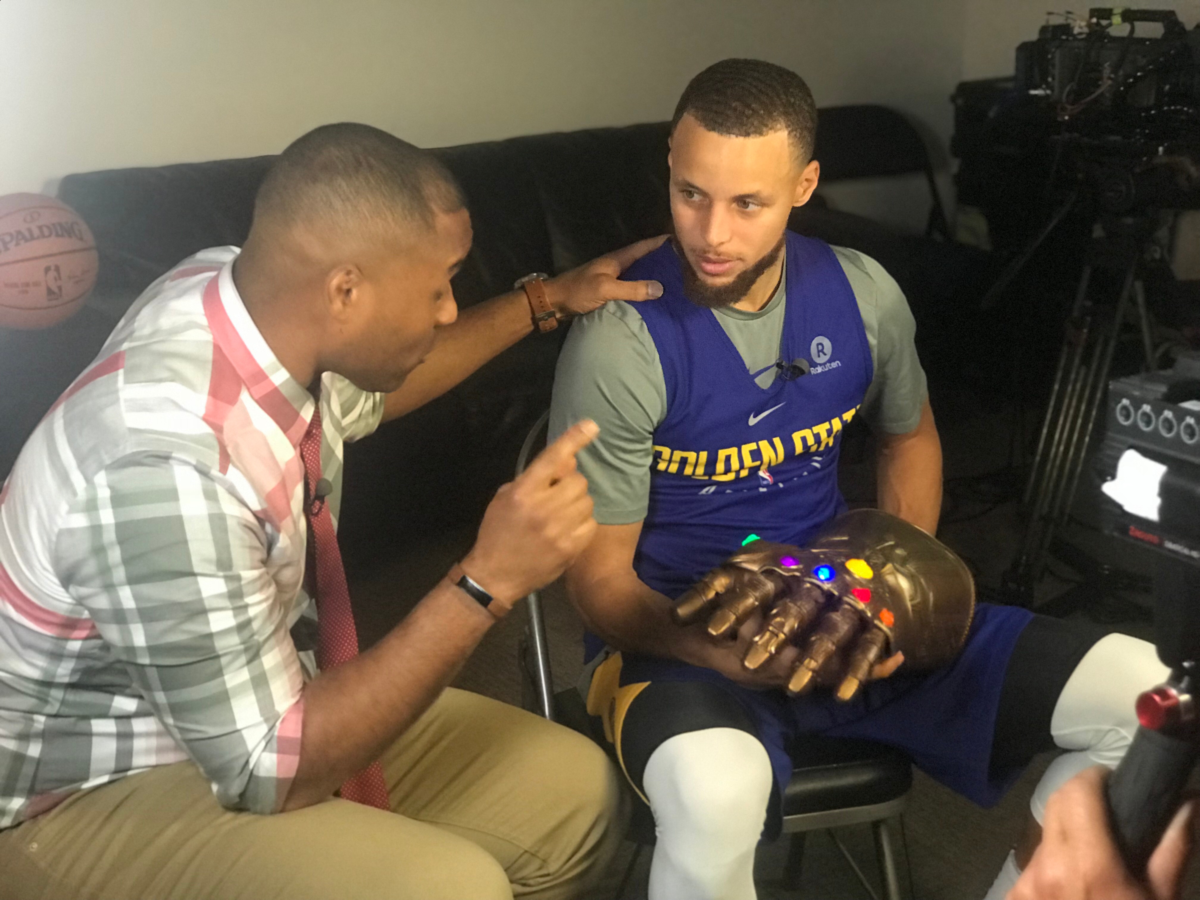 Curry had an Infinity Gauntlet Glove in his locker after Game 2 win and ...