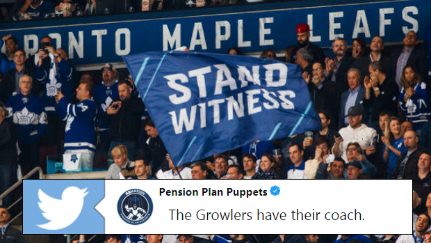 Leafs fans cheer at the Air Canada Centre.