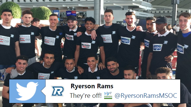 Ryerson University's Men's Soccer team.