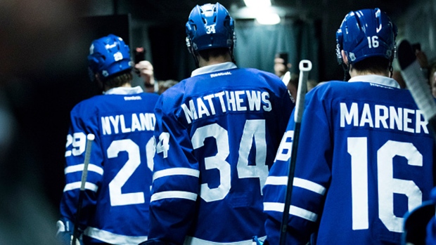 Toronto Maple Leafs Auston Matthews William Nylander Mitch Marner  signatures shirt