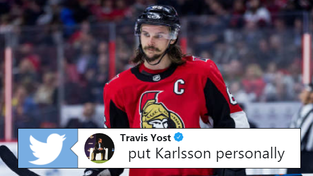 Erik Karlsson of the Ottawa Senators.