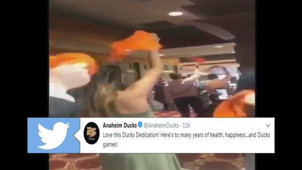Anaheim Ducks fan wedding