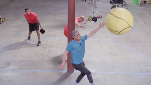 The Giant Tetherball Challenge looks like the most entertaining