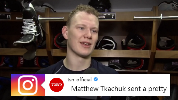 Brady Tkachuk gets called for tripping and his brother can't stop laughing.  - HockeyFeed