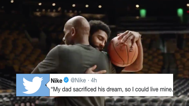 kyrie and dad commercial