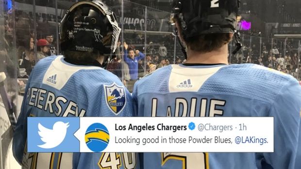 LA Kings bust out special edition Chargers themed jerseys