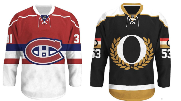 Montreal Canadiens, Ottawa Senators concept jersey