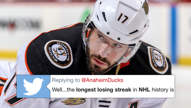The longest losing streaks in NHL 