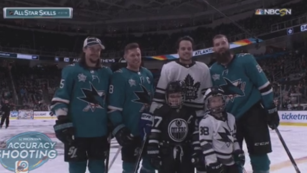Auston Matthews pays homage to Patrick Marleau at the 2019 NHL All