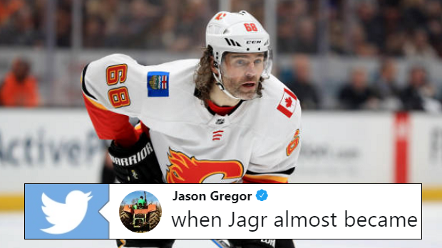 Jaromir Jagr during the 2017-18 NHL season.