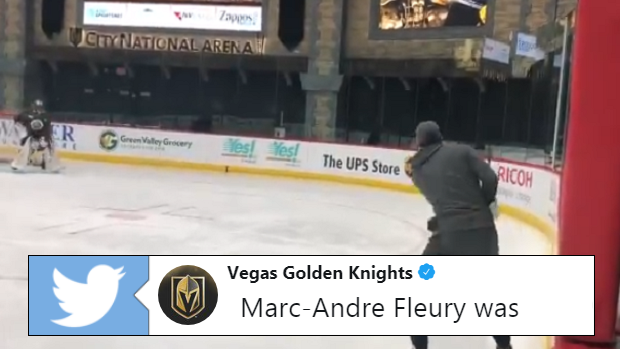 Marc-Andre Fleury showed off more goalie dangles with this