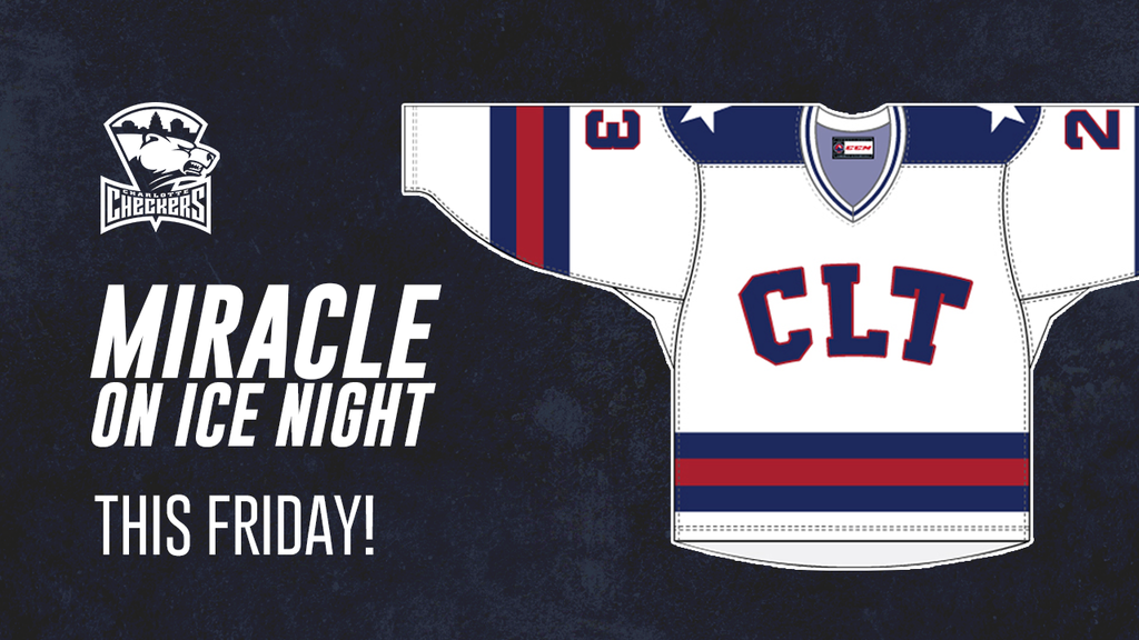Charlotte Checkers AHL Black 56 Practice Jersey - USA SHIPPING
