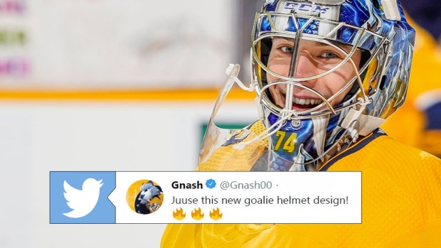 Juuse Saros dedicates his latest mask to Predators' mascot Gnash - Article  - Bardown