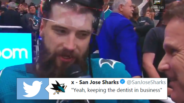 Casey Pratt on X: Now this is a hockey player. Pavelski says he knew  something was messed up, but it was nice to hear the fans cheer. #SJSharks   / X