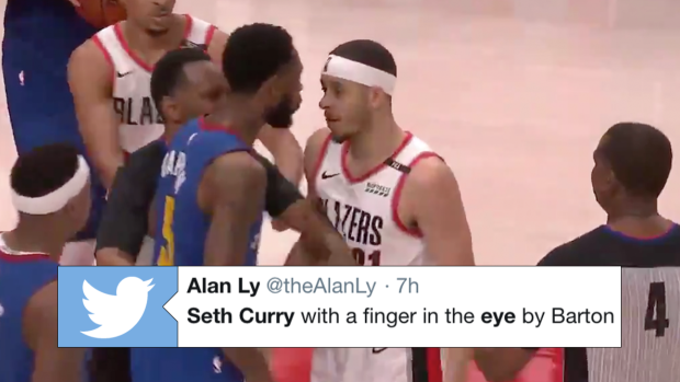 Will Barton poked Seth Curry in the eye during heated exchange in