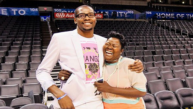 Mama Durant showing her support. 