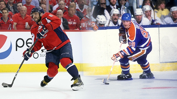 Alex Ovechkin (left), Wayne Gretzky (right)