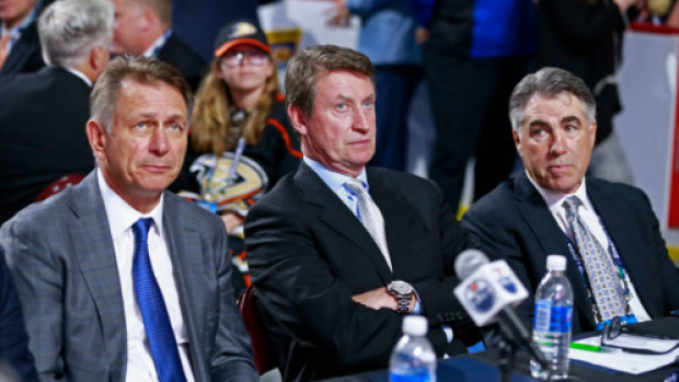 Ken Holland, Wayne Gretzky and Dave Tippet