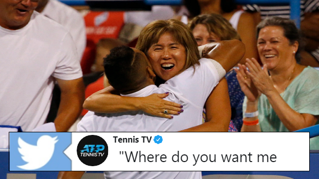 Nick Kyrgios actually won a quarterfinals match with help from a fan in