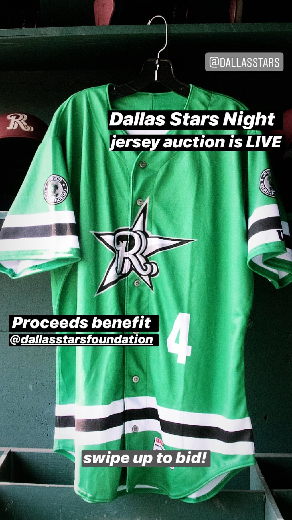 dallas stars jersey auction