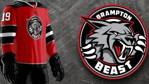 Brampton Beast new jerseys and logo