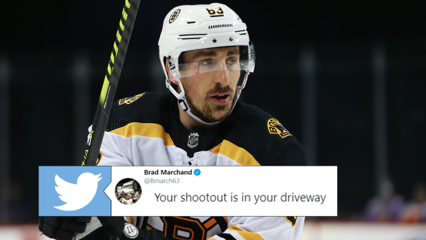 Brad Marchand , (Photo by Mike Stobe/NHLI via Getty Images)